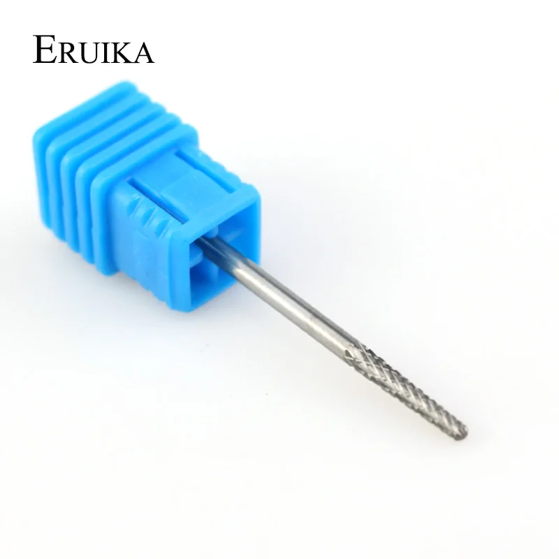 Blue ERUIKA Вольфрам Карбид заусенцы фрез для маникюра/педикюра фреза для удаление маникюра ногтей гель Бур Электрический аппарат-дрель аксессуар - Цвет: Blue