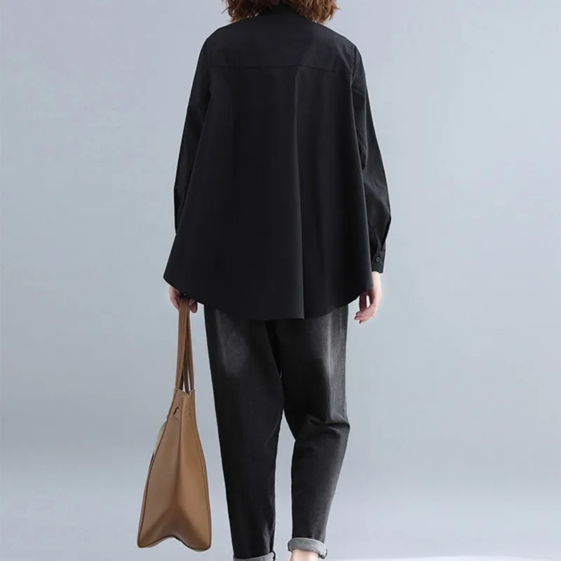 Женская блузка с воротником стойкой длинным рукавом и рюшами|Блузки| |