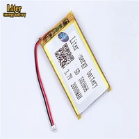 1 5mm 2pin connector 3 7v 503968 504070 2000mah e books gps pda car recorder recreational machinesli po rechargeable battery