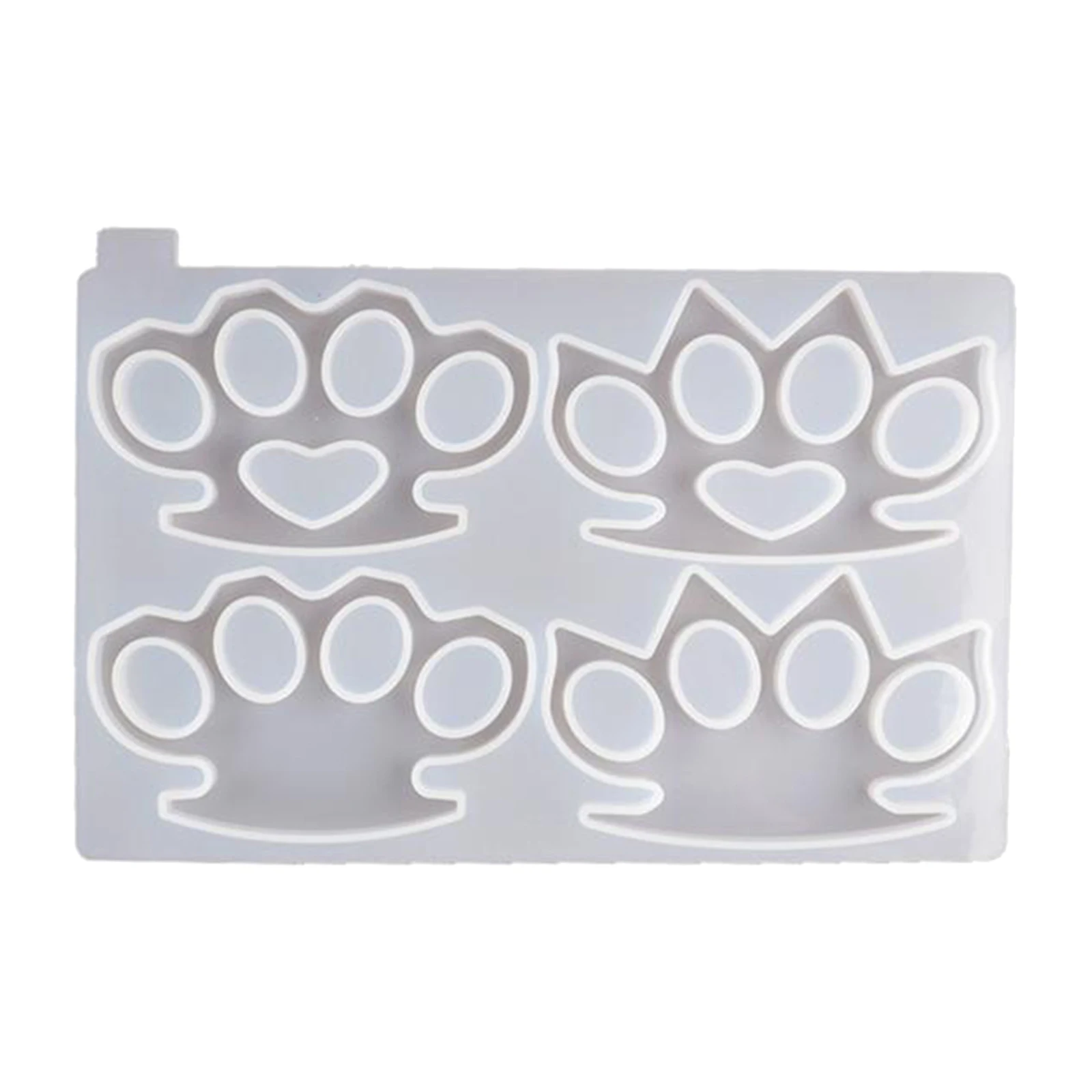 

Resin Casting Mold Keyring Jewelry Making Crafts Tools Keychain Finger Knuckles Silicone Mold Pendants for Car Bags Purse
