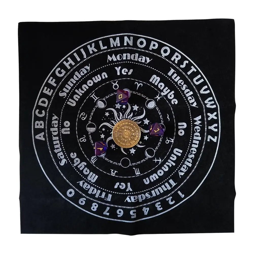 

Tarot Tablecloth Divination Tarot Card Pad Pendulum Magic Pentacle Runes Tarot Altar Table Cloth 30x30cm