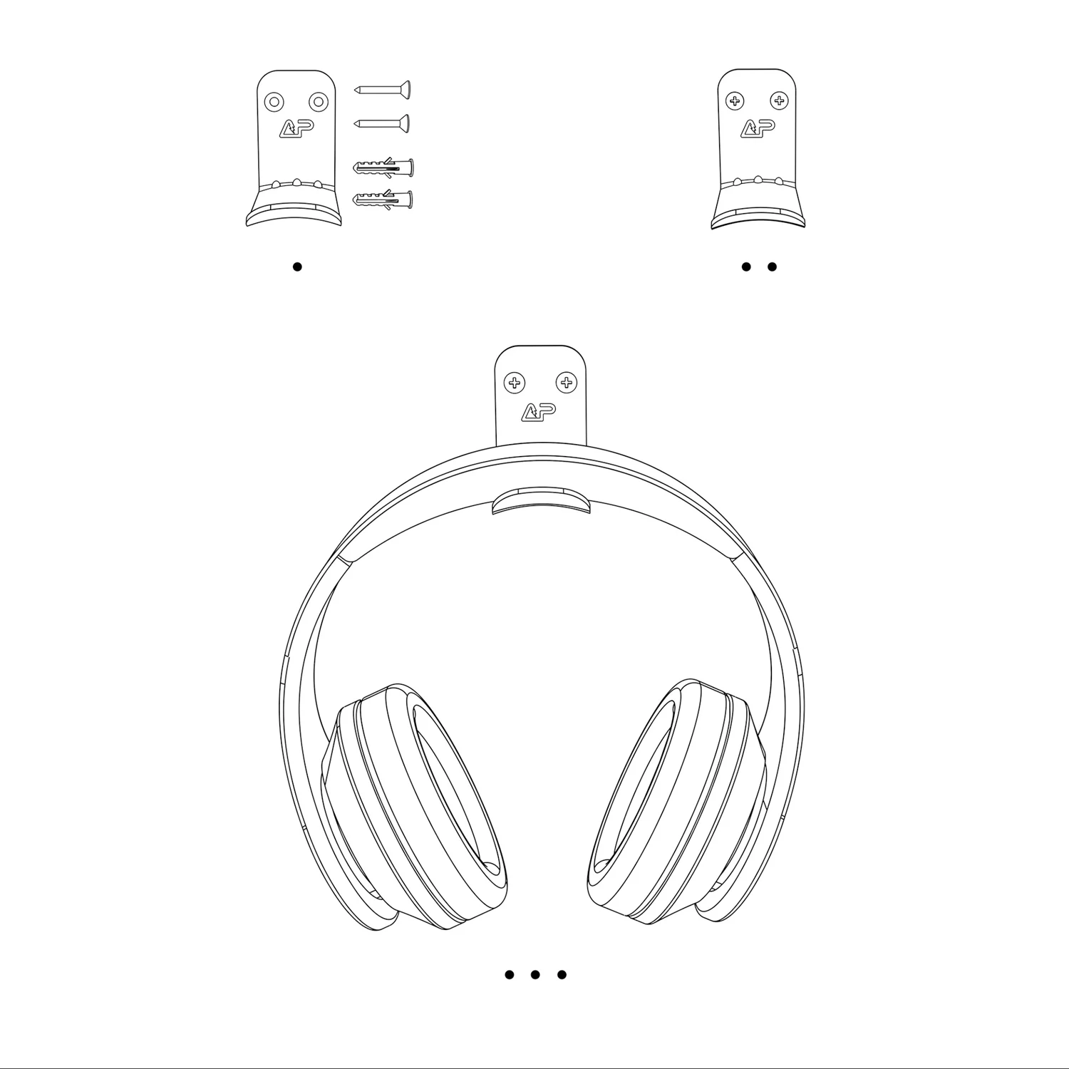 Vococal самоклеящаяся Подставка для наушников из алюминиевого сплава держатель
