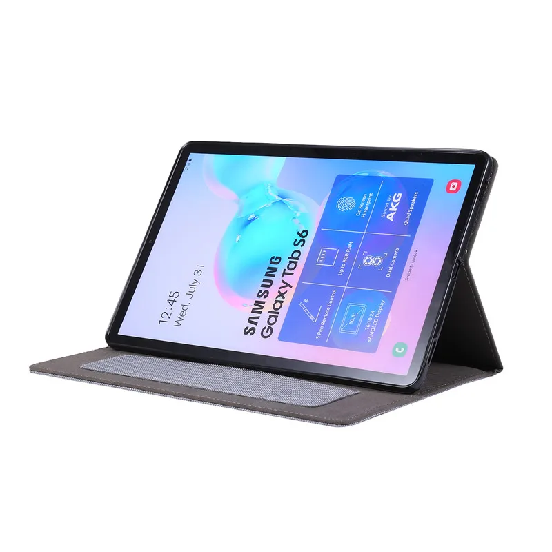 Тряпичный чехол для Sansung Galaxy Tab S6 10,5 SM-T860 SM-T865 10," Tablet Capa Funda чехол с картой Solts+ пленка+ ручка