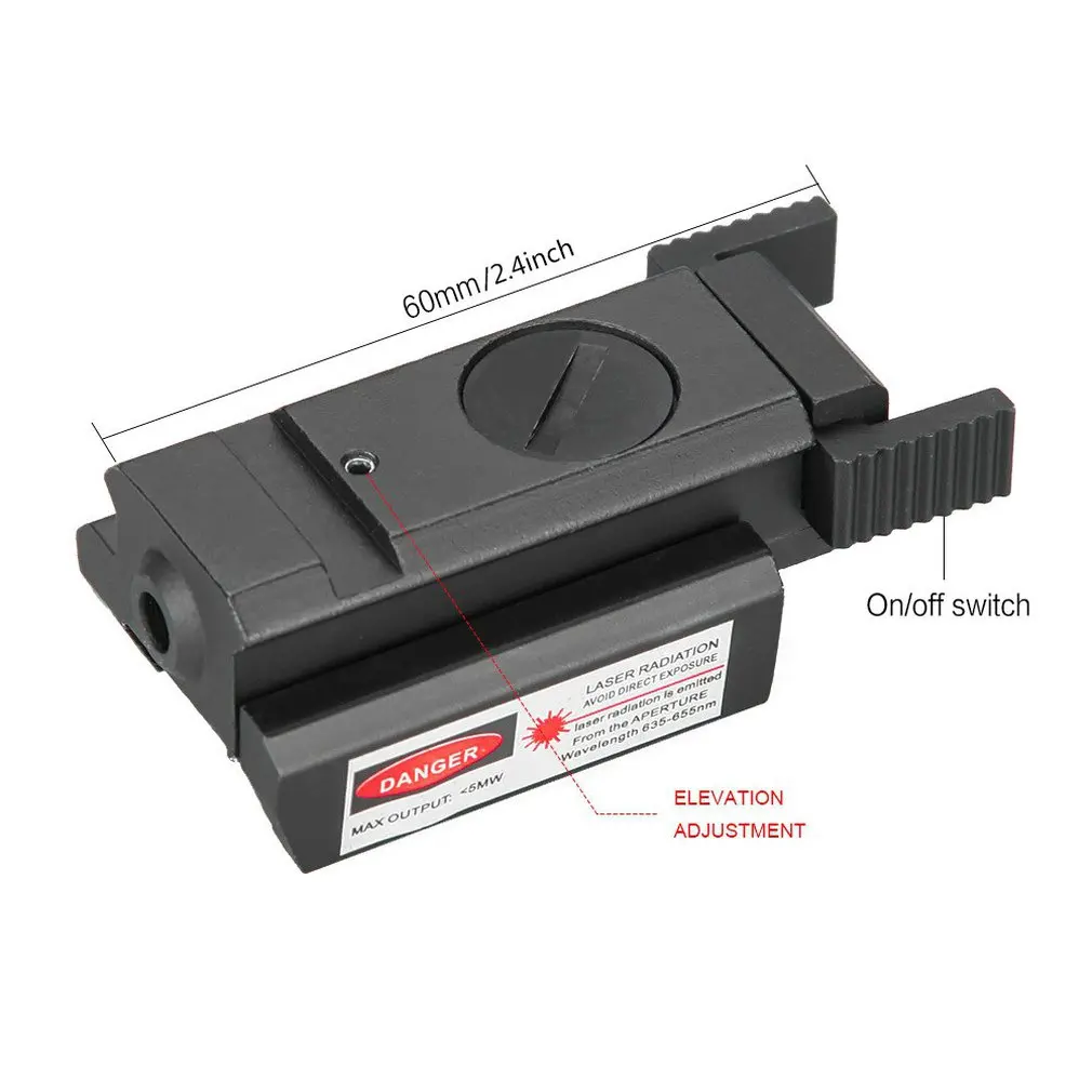 

Hunting Red Dot Laser Mini Compact Red Laser Sight with 21mm Picatinny Rail Mount for Tactical Riflescope Pistol