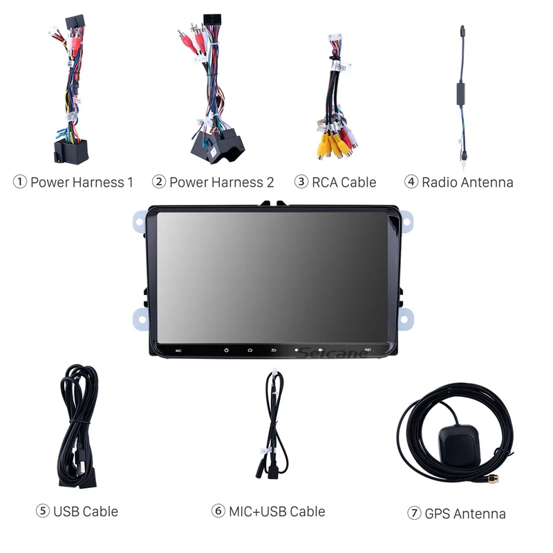 Seicane 2Din Android 9,0 gps автомобильный " стерео для VW BORA Polo Golf 4 Golf 5 Golf 6 Golf 7 Tiguan Passat b6 b5 b7 мультимедийный плеер