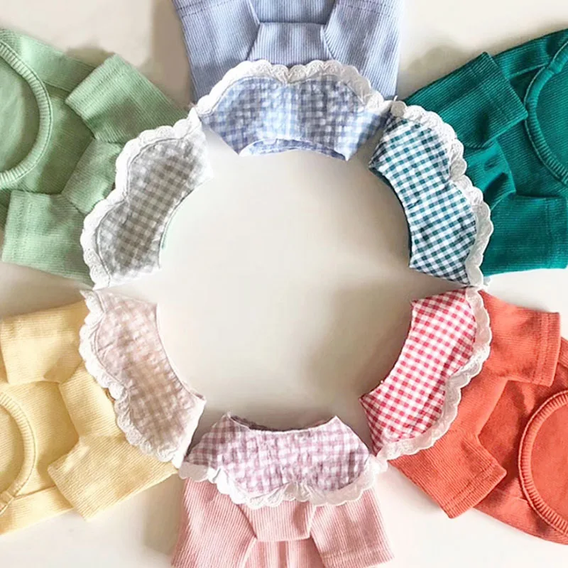 Lace Collar Pet Dog Clothes Summer Thin Knitted Bottoming Shirt For Small Medium Puppy Yorkshire Outdoor Hoodie | Дом и сад