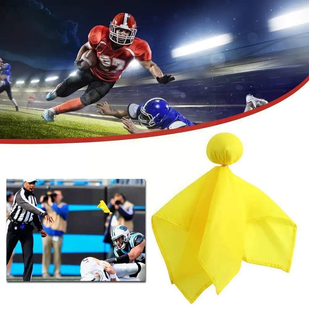

American Football Referee Props Small Yellow Flag Football Flag Accessories Flag Football Flag Penalty Flag Throwing Penalt B8n9