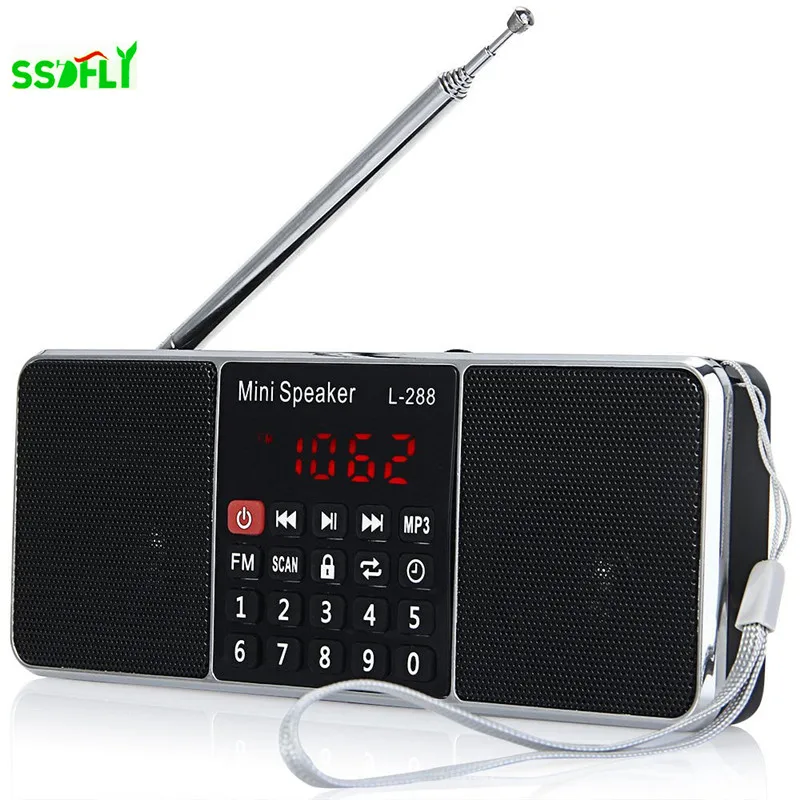 L-288 Динамик FM Радио стерео музыкальный плеер с ЖК-дисплей Дисплей Поддержка TFCard USB