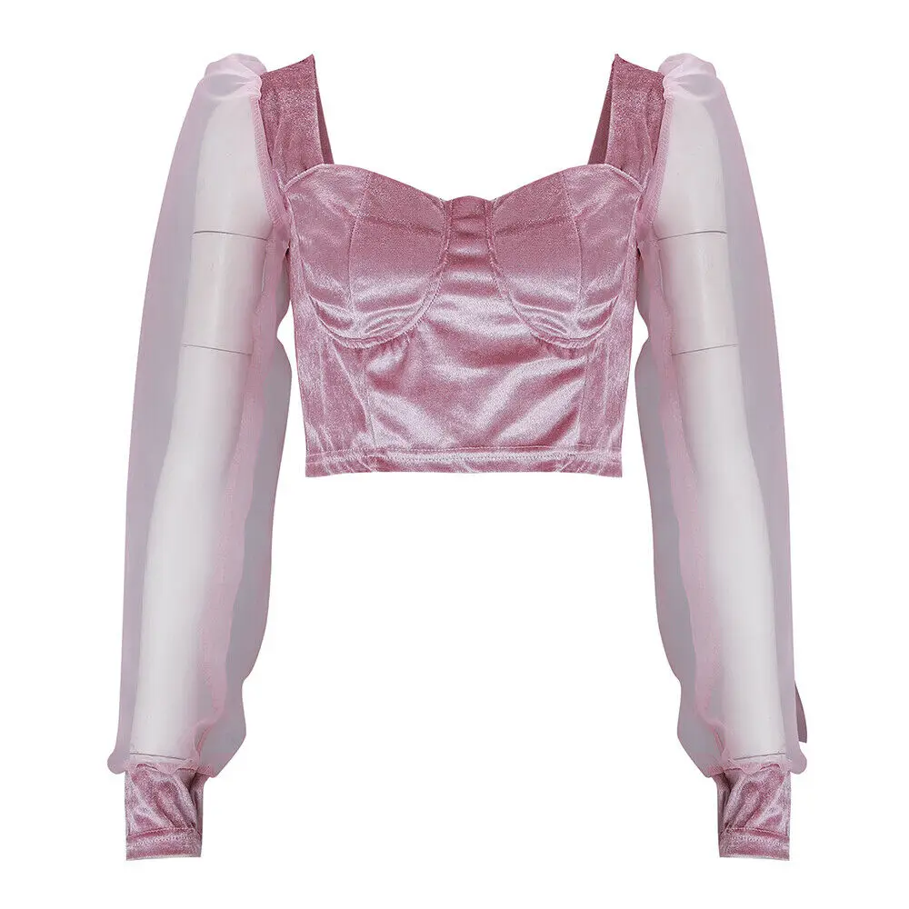 Новейшее поступление сексуальная женская блузка с длинными рукавами пуловер