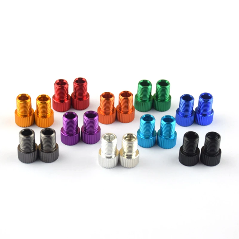 

6 Pc Aluminum Bicycle Bike Valve PRESTA To SCHRADER Converter Car Valve Adapter