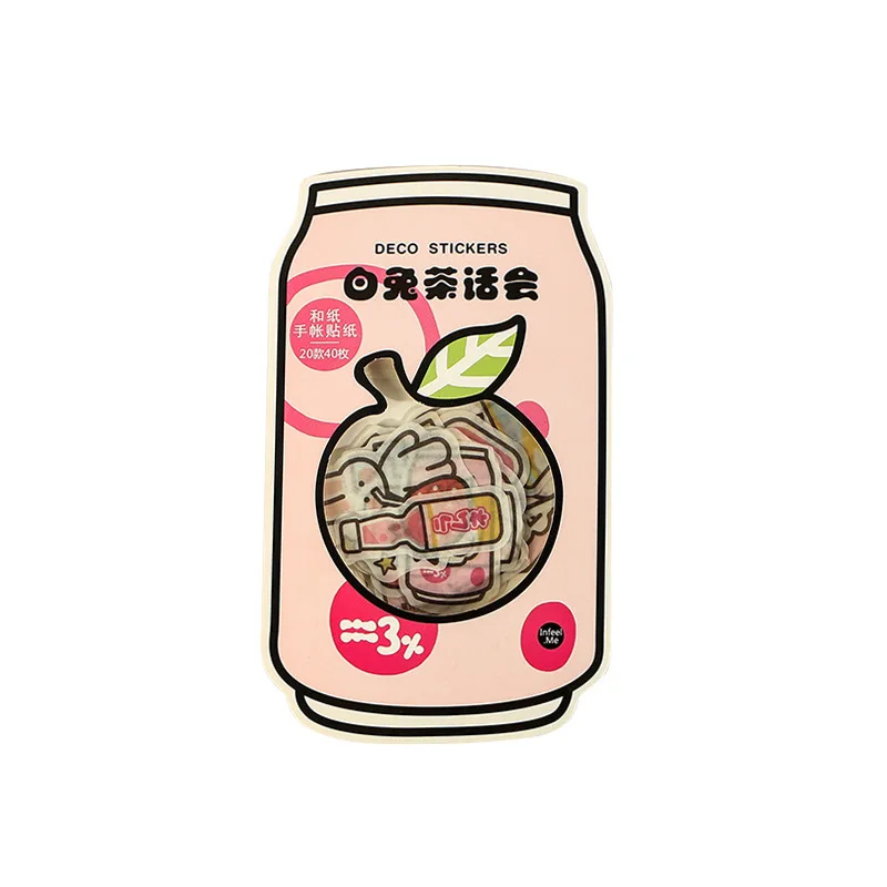 

20set Kawaii Stationery Stickers Snack station Daily Planner Travel Decorative Mobile Sticker Scrapbooking DIY Craft Sticker