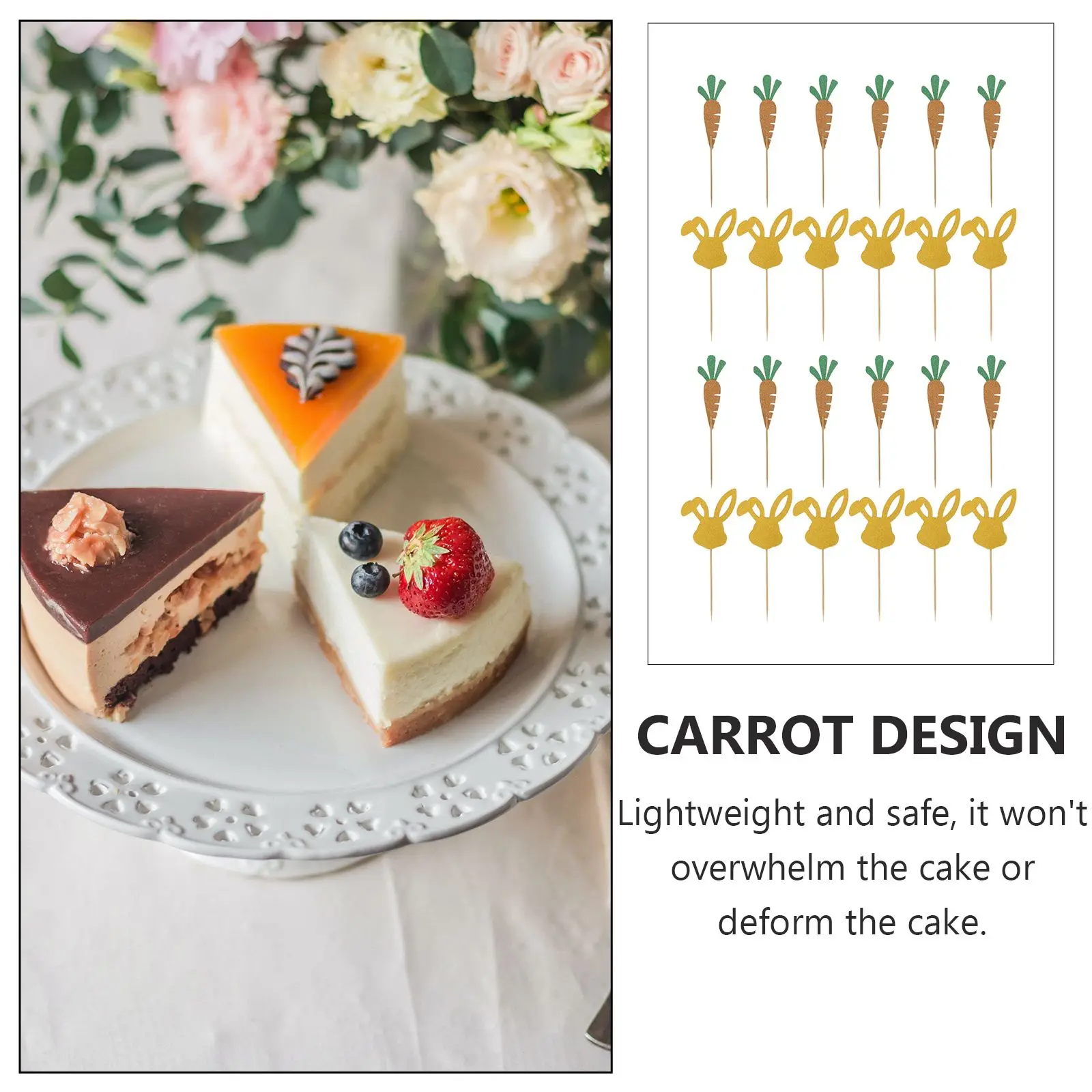 24 шт для капкейка-вставка торта выбирает милый кролик Банни торт фигурки жениха и