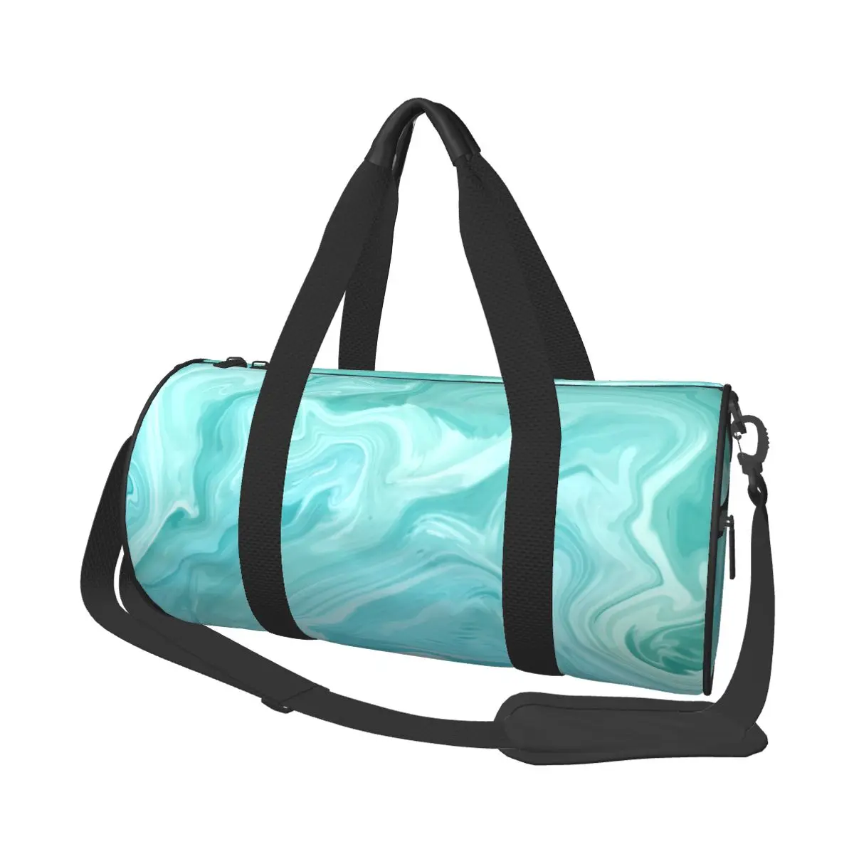 

Travel Bag Green And Teal Marble Weekend Duffle Bag Fashion Multifunctional Hand Luggage Shoulder Bag Drop shipping