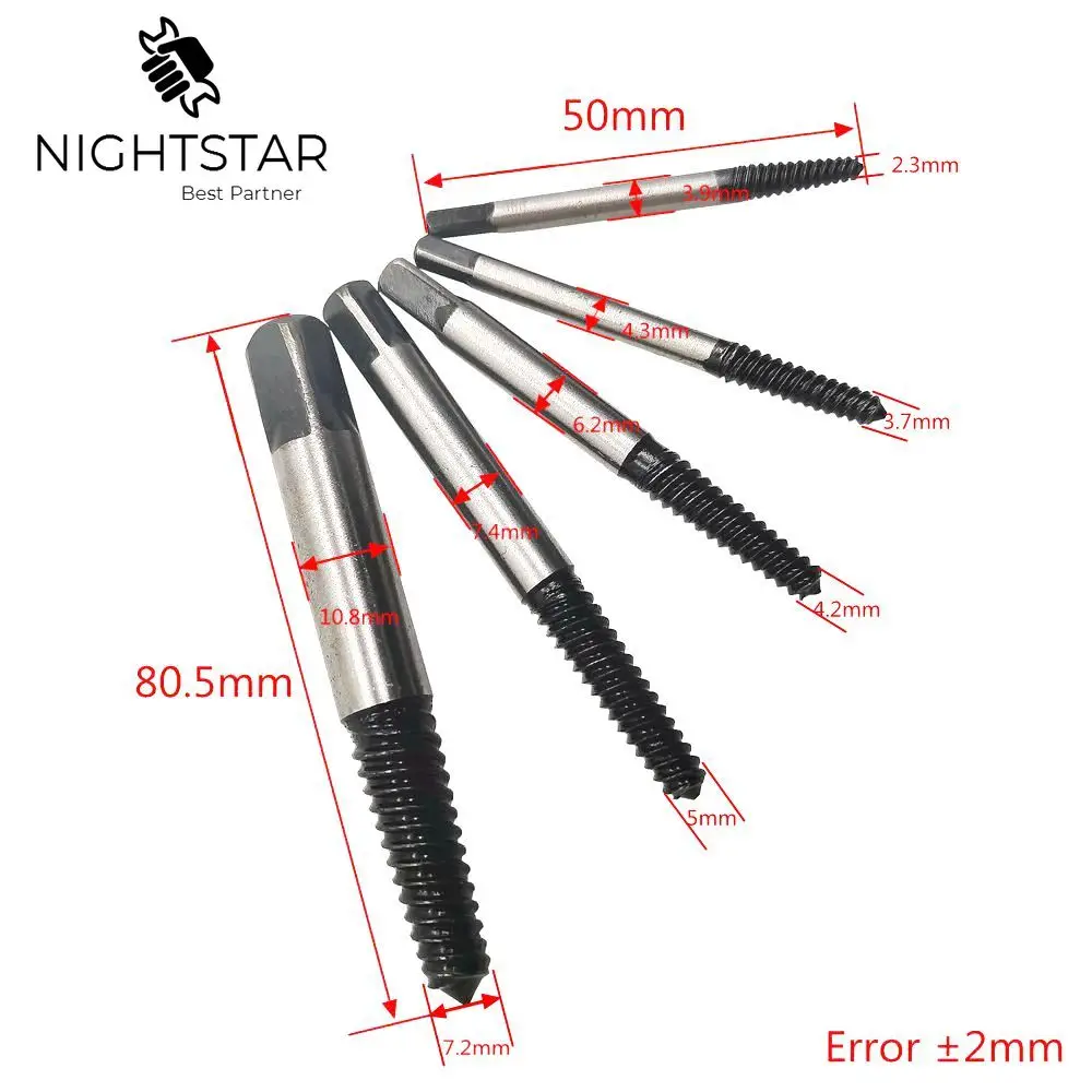 Binoax 5 шт стальное сломанное скоростное поврежденное винтовое сверло для