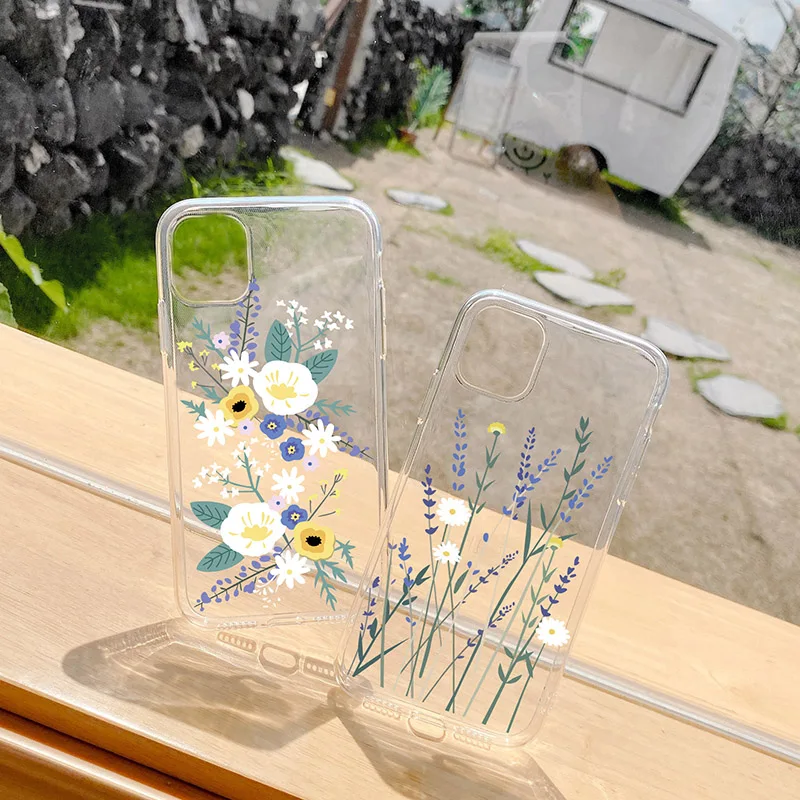 INS модные милые цветочные чехлы для телефонов iphone 12 mini 11 Pro Max 7 8 plus 6 s X XR XS SE 2020
