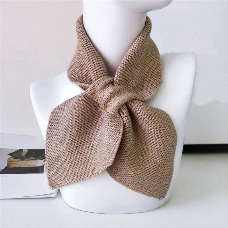 

Vintage Sweet Knit Scarves For Women Lady Girl Warm Elegant Small Bow Fishtail Shawls Scarf And Wrap Colorful Scarves