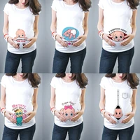 new cute pregnant maternity clothes casual pregnancy t shirtsbaby print funny pregnant women summer tees pregnant top streetwear