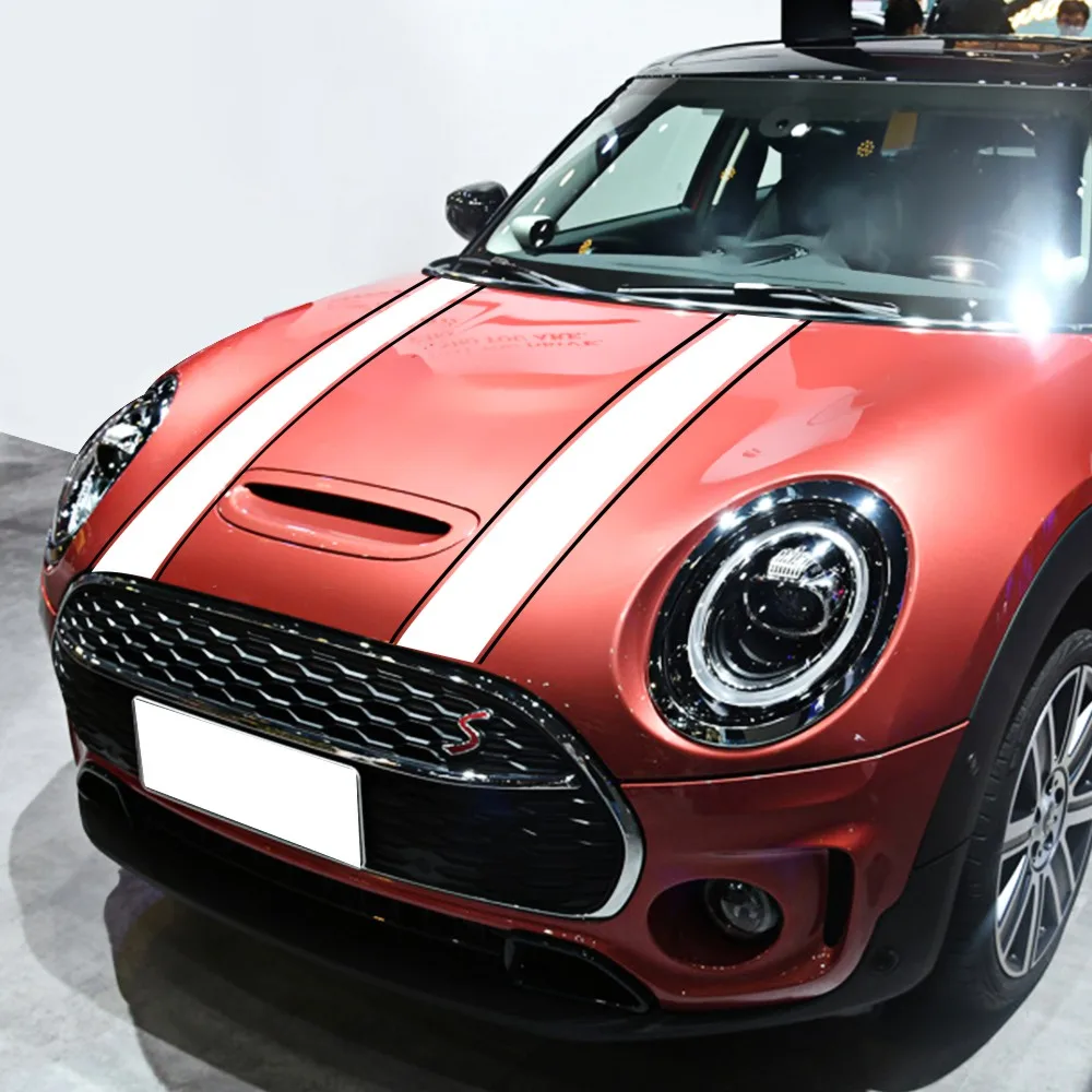 

Car Engine Hood Bonnet Sticker Stripes Decals Decor For Mini Cooper S JCW R55 R56 R60 R61 F54 F55 F56 F60 Countryman Accessories