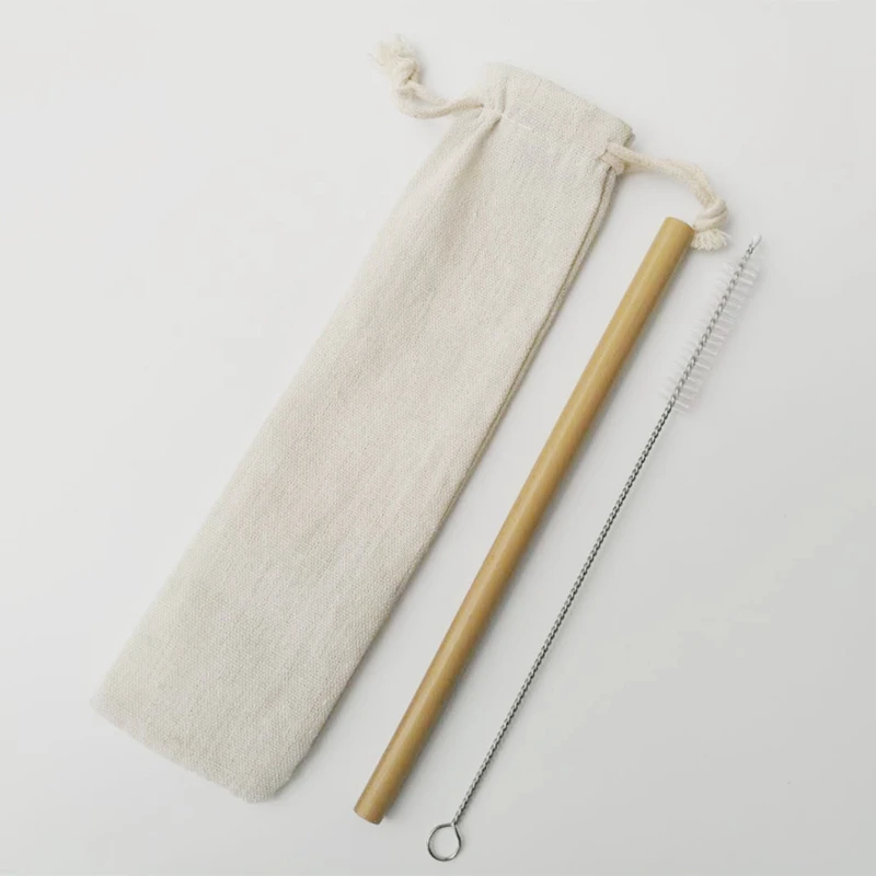 50 наборов бамбуковая соломенная Питьевая соломинки многократного использования