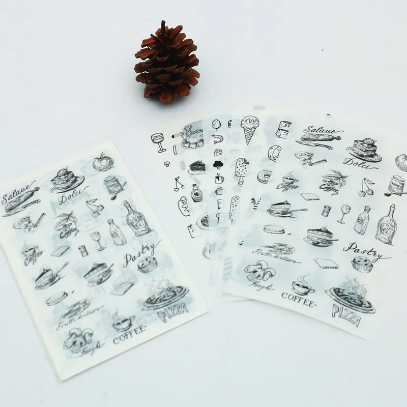 6 цветов Зеленый Кактус растение декоративные милые наклейки s Стик для