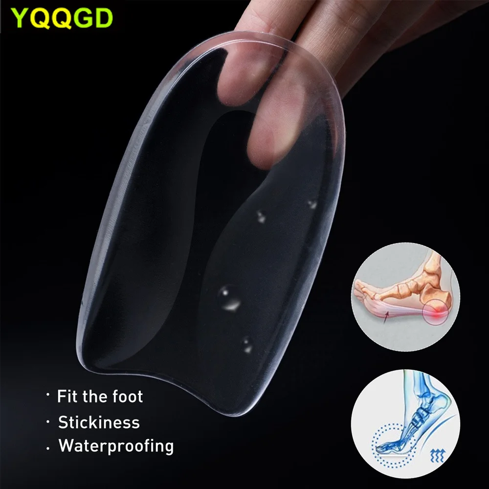 

1Pair Silicone Gel Feet Cushion Foot Heel Cup Elastic Half Insole Shoe Pad for Foot Pain Relief Shoes Accessories