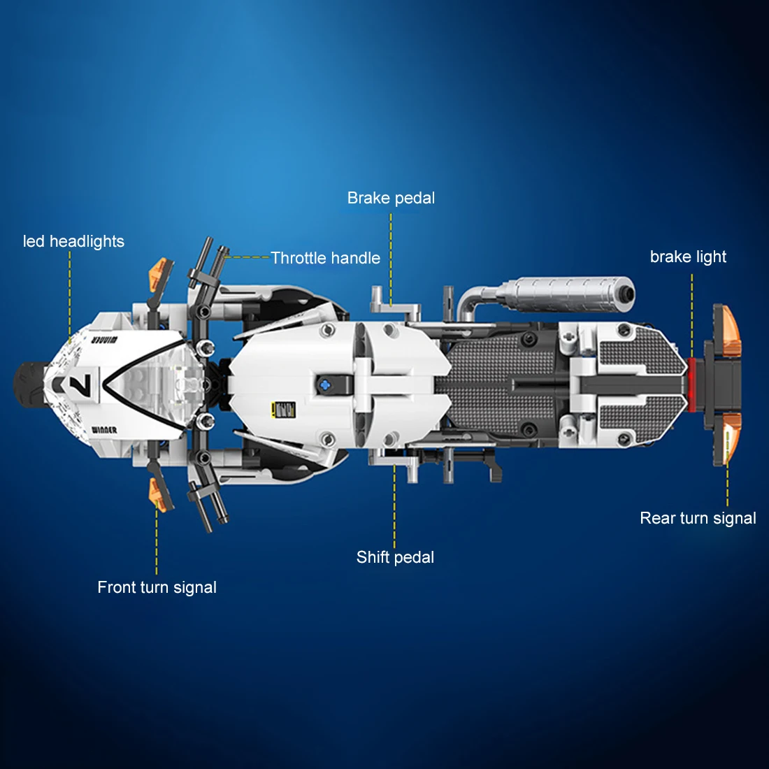 

716Pcs 1:6 Racing Motorcycle Bricks Small Particle DIY Building Blocks Toy Kit Blocks Assembly Toys children boys gifts