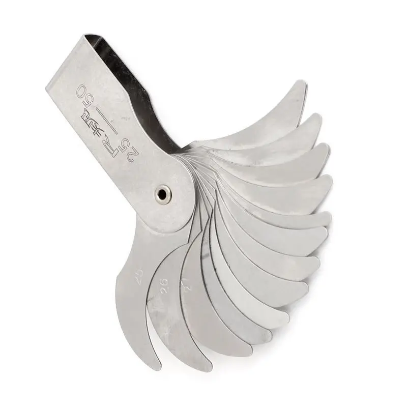 

R25-50mm External Internal Measure Metal Radius Gauge Silver