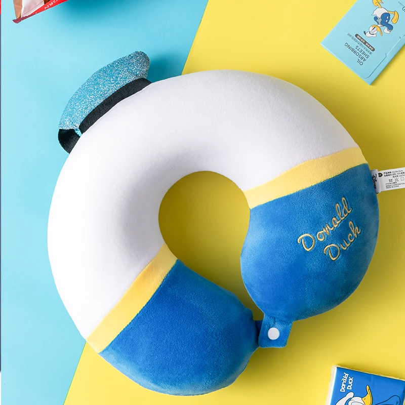 Disney Микки Маус хлопковая подушка с памятью u-образная Милая для путешествий из