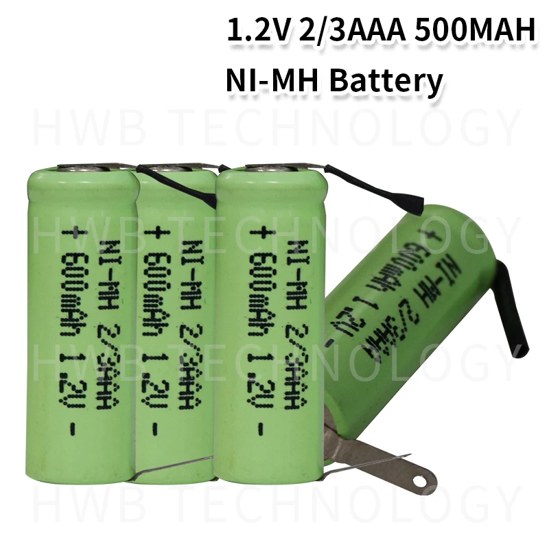 10 шт./лот KX Оригинальный Новый 1 2 в 2/3AAA 500 мАч Ni-MH 2/3 AAA перезаряжаемая батарея с