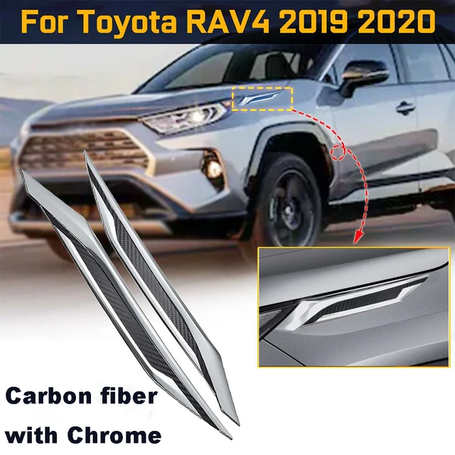 2 stücke Front Foglight Augenbrauen Augenlider Abdeckung Trim Nebel Licht  Lampe Protector Für Toyota RAV4 2019