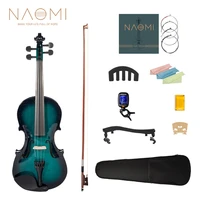 naomi acoustic violin 44 violin acoustic violin fiddle case bow rosin blue black violin new