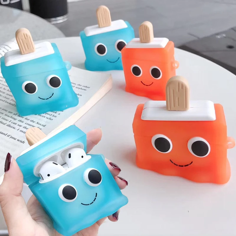 Чехол для Airpods Pro 3D с милым мультяшным мороженым чехол Apple 1 2 3 летняя Беспроводная