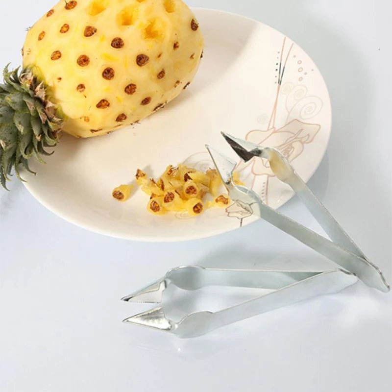 

Pineapple Eye Peeler Kitchen Stainless Steel Seed Remover Cutting Clip Useful Pineapple Knife Practical Seed Removal Fruit Tool
