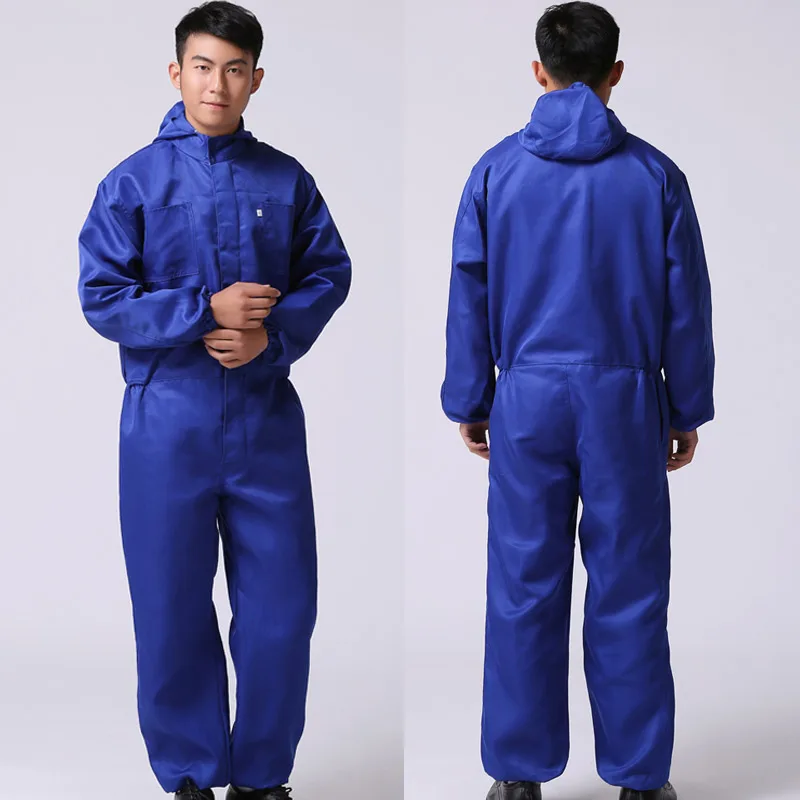 

Men Thin Work Overalls Breathable Summer Long Sleeve Coveralls Dust-proof Protective Work clothes WorkerMachine Auto Repair