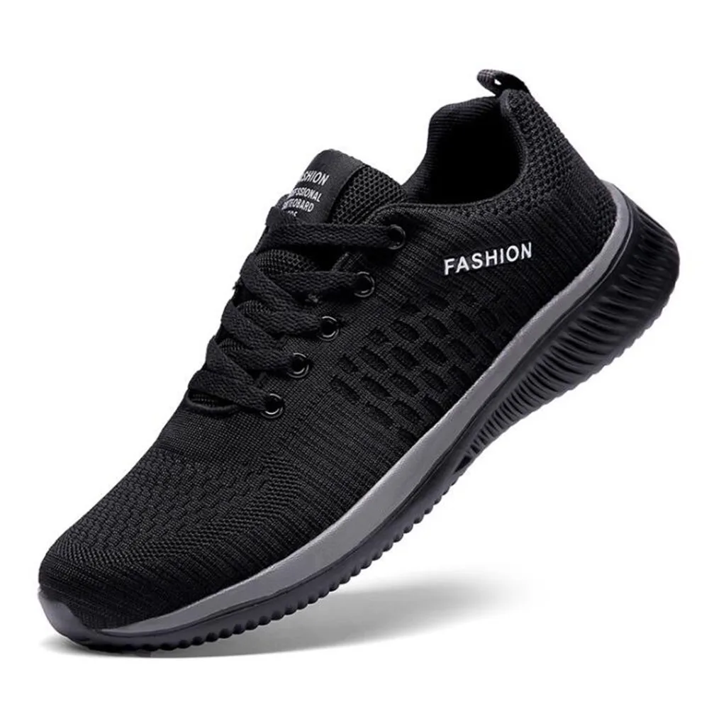 

Men Sport Shoes Lightweight Running Sneakers Walking Casual Breathable Shoes Non-slip Comfortable black Big Size 35-47 Hombre