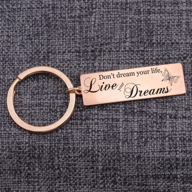 Подвеска Don't Dream Your Life вдохновляющие тексты штамп мотивационный брелок