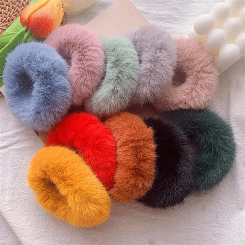 

Mink Candy Color Hair Rope Girl Rubber Bands Woman Accessories Rings For Summer Fashion Headdresses Headband Elastic Solid