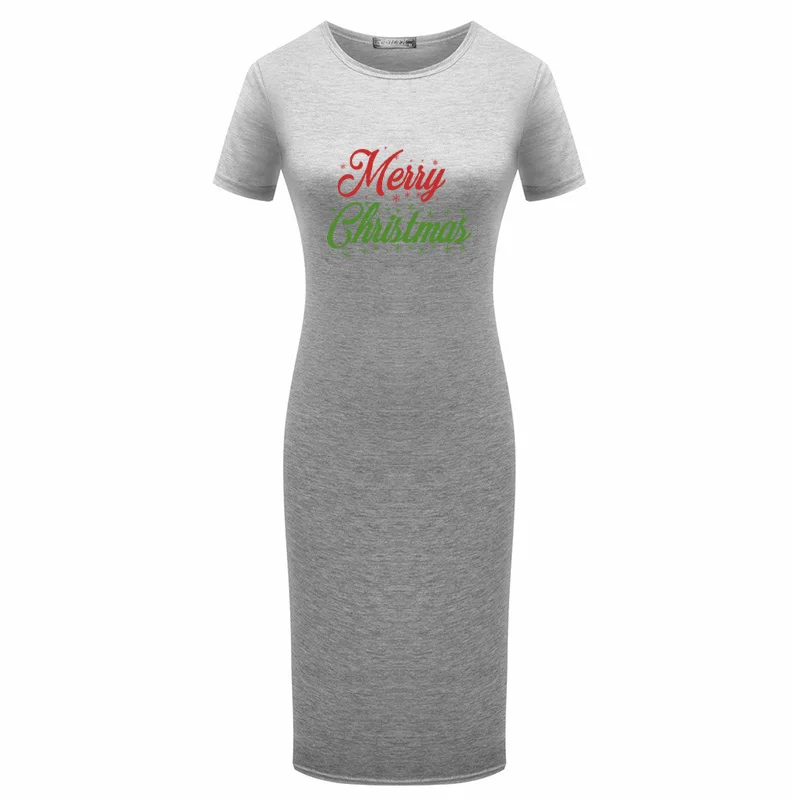 

Letter Print Short Sleeve Women Dress Bodycon Christmas Autumn Pencil Dresses Sexy Plus Size Elegant Party Vintage Midi Vestidos