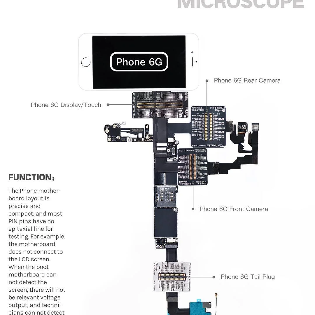 Qianli iBridge Тестовый Кабель для iPhone X 8P 8G 7P 7 6SP 6S 6P 6 материнская плата дисплей фолов сенсорная задняя камера ремонт