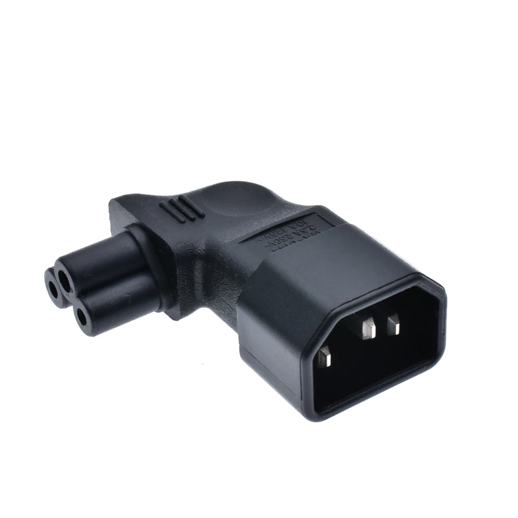 C14-C5 IEC 320 C14 на C5 адаптер переменного тока под прямым углом 3 полюсный штекер гнездо