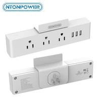 ntonpower 2 pcs travel usb charging station with phone stand cruise power strip with 3 usb 3 outlets no cord us plug socket