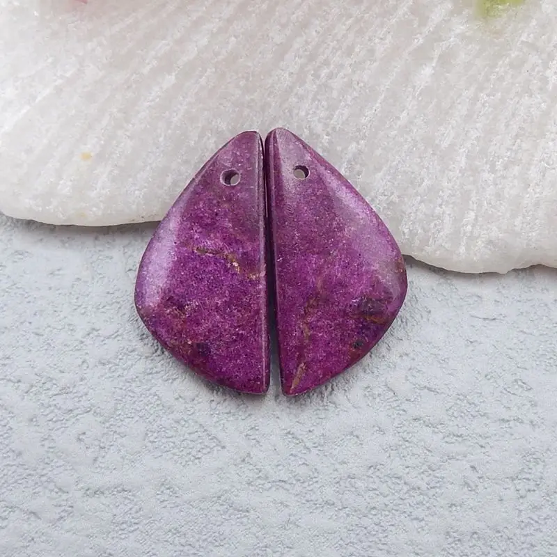 Распродажа 1 пара натуральных камней Африканский Фиолетовый Камень ювелирные