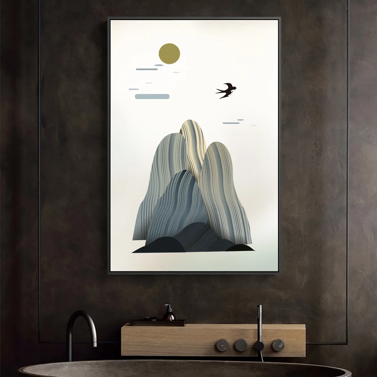 Пейзаж Ласточка Холст плакат без рамки горы холст печать живопись стены декор