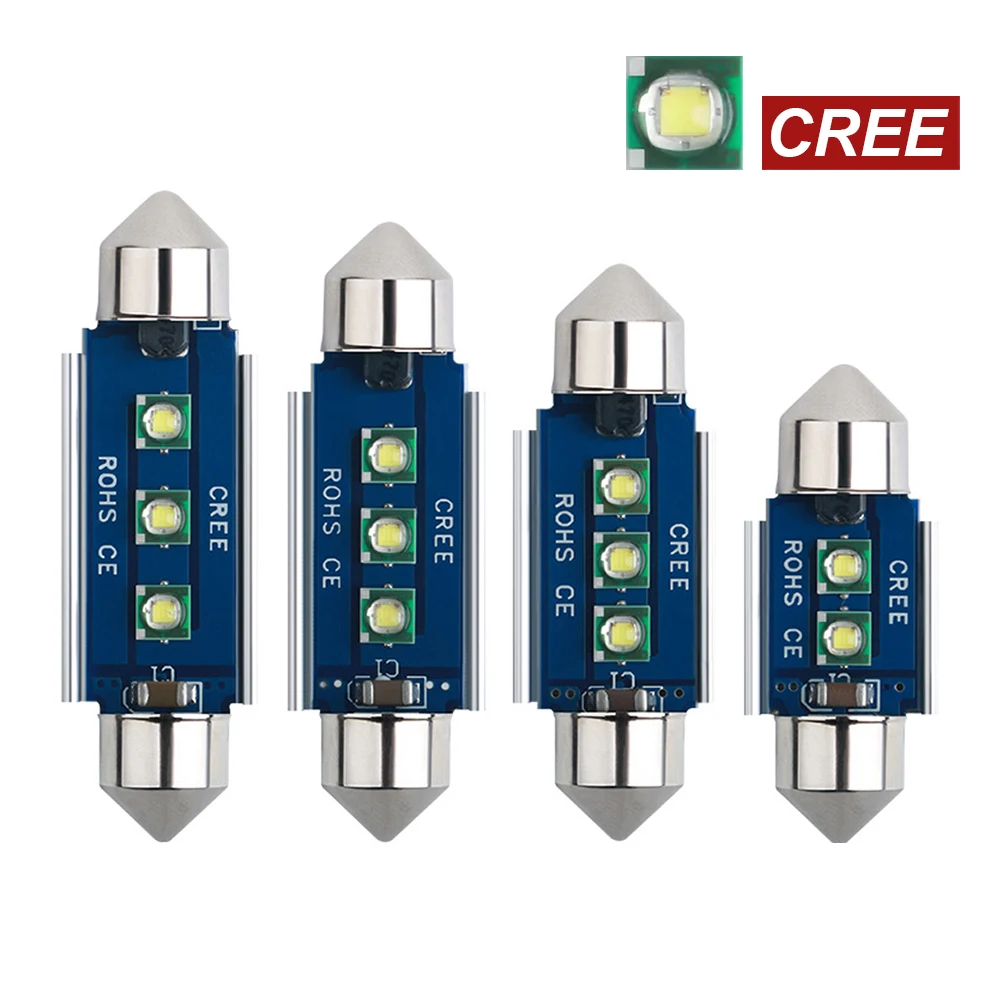 

2pcs Canbus C10W C5W LED Festoon 31mm 36mm 39mm 41mm for Car Bulb Interior Reading Light License Plate Lamp White Free Error 12v