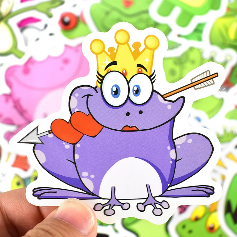 

10/50 шт Мультяшные стикеры в виде лягушек DIY скейтборд холодильник гитара для катания на сноуборде мотоциклетные чемодан детская игрушка в в...