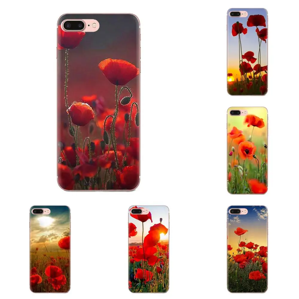 Мягкий чехол для телефона красная кукуруза Мак Цветок Xiao mi 3 4 4C 4i 5 5s 5X6 6X8 SE Pro Lite A1 Max