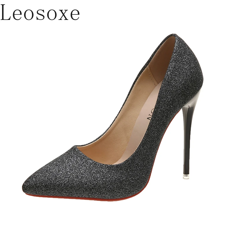 

Women's Shoes Autumn New Silver Sequin Pointed High Heels Bride High Heels Bridesmaid Pumps Night Club Party Sexy Shoes