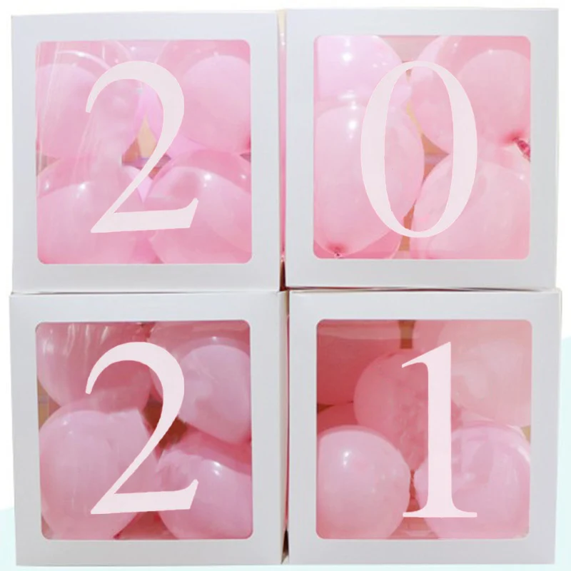 Прозрачная упаковочная коробка с буквами алфавита для детского праздника