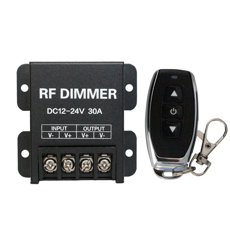 12V RF светодиодный диммер Беспроводная яркость 3 клавиши пульт дистанционного