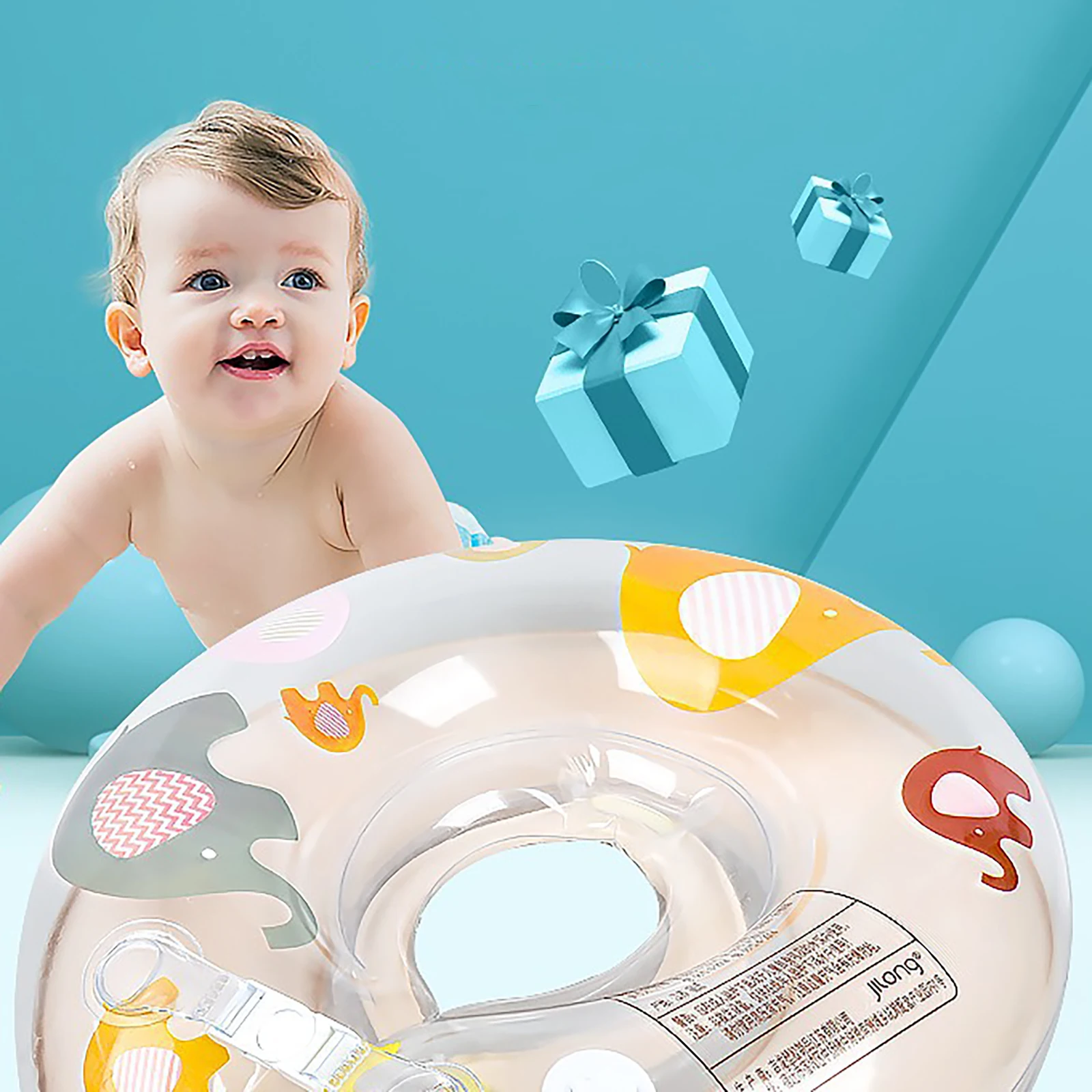 Детское плавательное кольцо с мультяшным рисунком спасательное Надувное